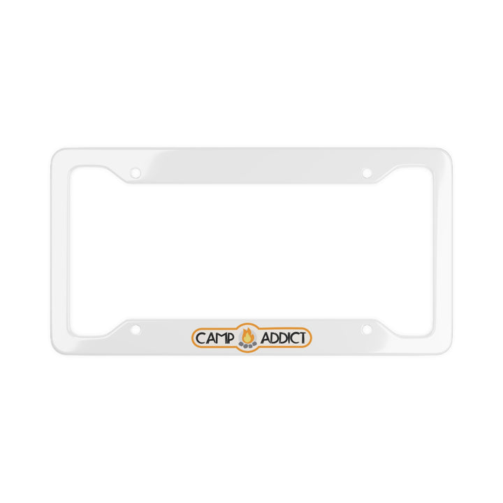Camp Addict License Plate Frame — Icon