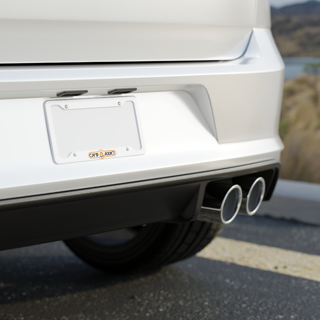 Camp Addict License Plate Frame