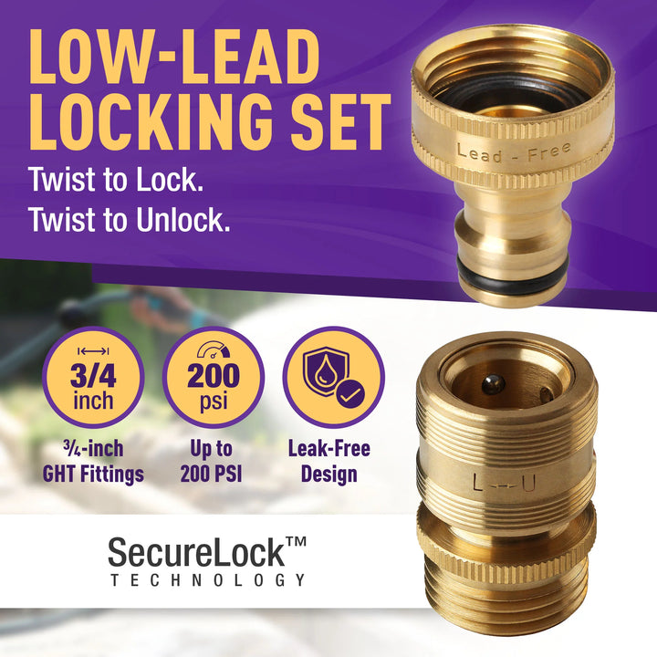 Lead Free Brass Quick Connect Set