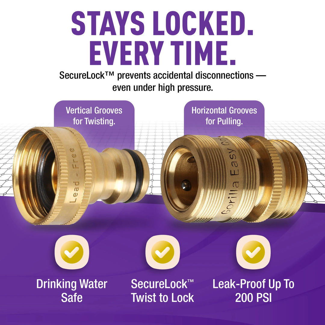 Lead Free Brass Quick Connect Set
