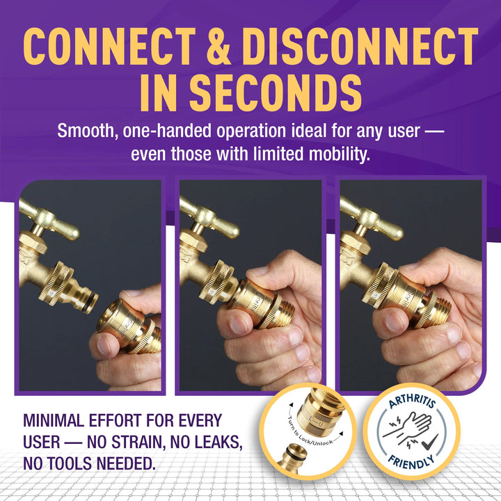 Lead Free Brass Quick Connect Set