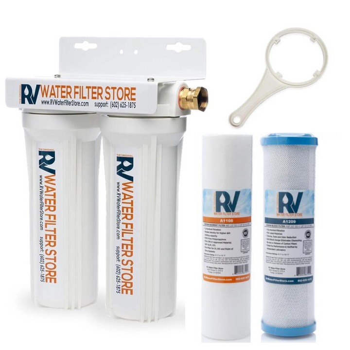 Essential Whole RV Water Filter System with Bracket